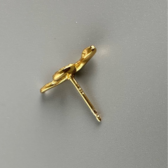 14k Gold Vermeil Snake Stud Earrings - Picture 12 of 16